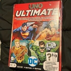 Mattel Games UNO Ultimate DC Card Game for Kids & Adults with 4 Character & More